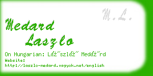 medard laszlo business card